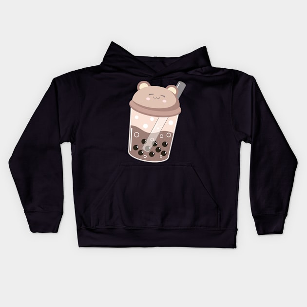 milk tea Kids Hoodie by Logisstudio